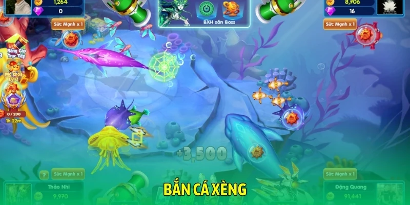 Không gian bắn cá xèng sinh động